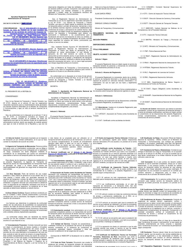 Ds 16 2009 Mtc Actualizado