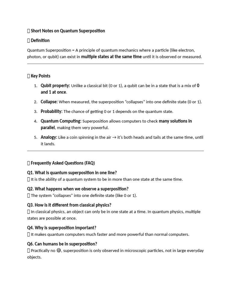 Understanding Quantum Superposition | PDF
