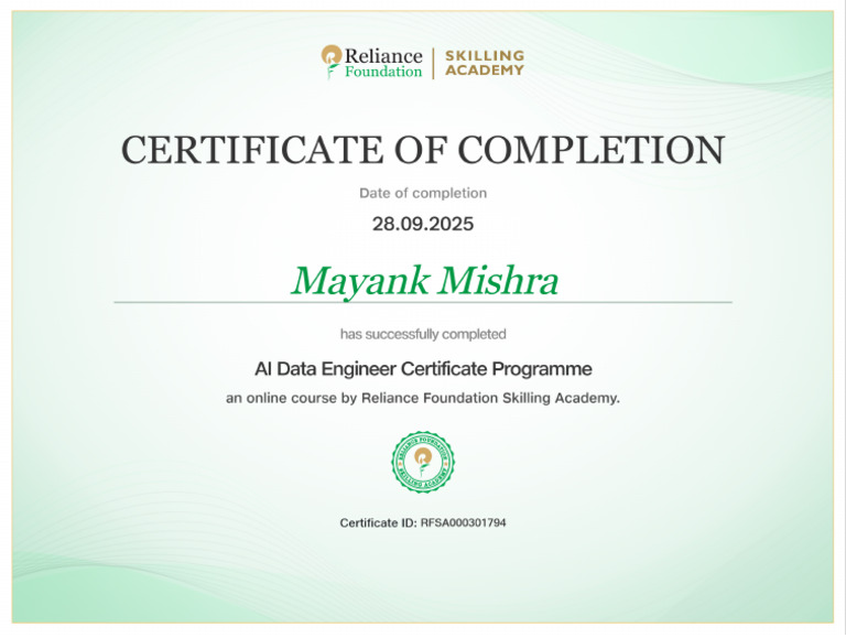 Course Certificate | PDF