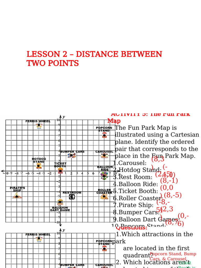 Lesson 2 Distance Between 2 Points | PDF | Cartesian Coordinate System ...