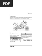 Tiger 1050 Owners Manual