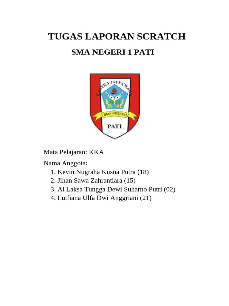 Laporan Proyek Scratch SMA 1 Pati | PDF