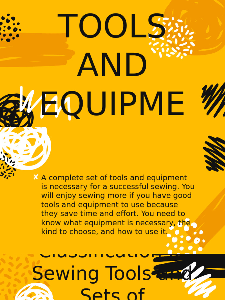 Essential Sewing Tools and Equipment | PDF | Sewing | Sewing Machine