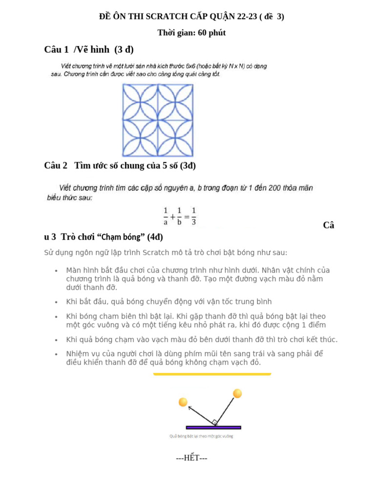 De Thi KTKT Scratch Quan 22 23 de 3 | PDF