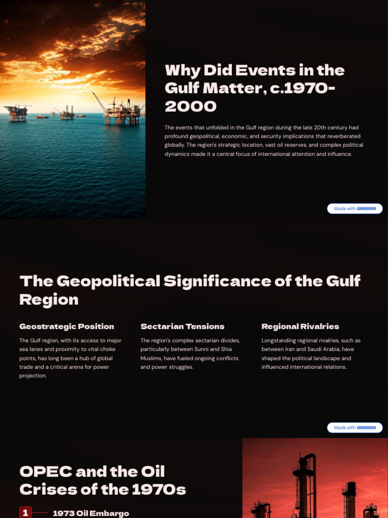 Why Did Events in The Gulf Matter c1970 2000 | PDF | 1973 Oil Crisis | Iraq