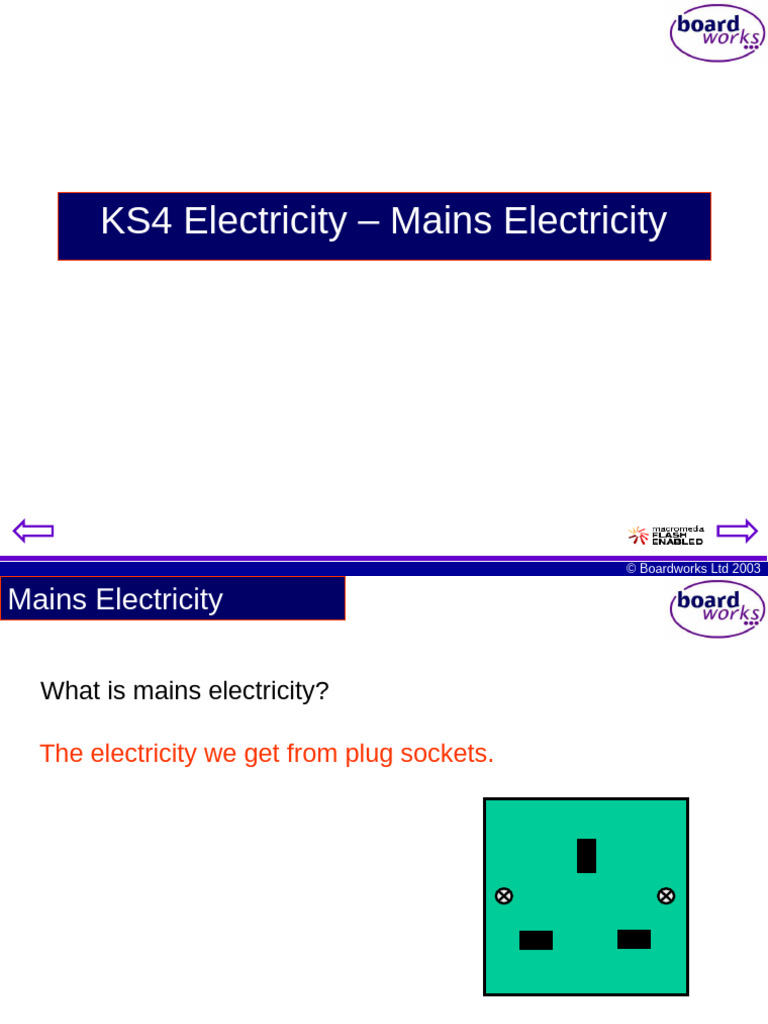 KS4 Electricity - Mains Electricity | PDF | Direct Current | Fuse ...