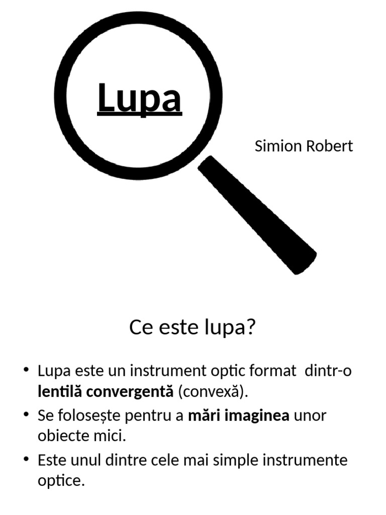 Lupa (Fizica) CL A Viii-A | PDF