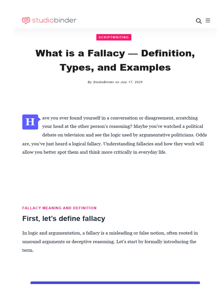Understanding Fallacies: Definition & Types | PDF | Fallacy | Reason