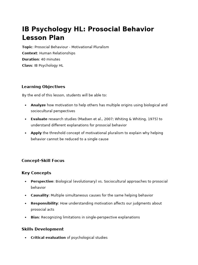 Prosocial Behavior: Motivational Pluralism | PDF | Motivational ...
