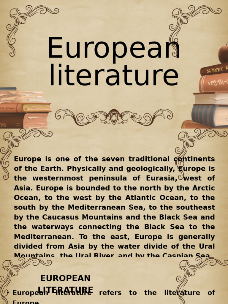 Overview of European Literature | PDF | William Blake | W. B. Yeats