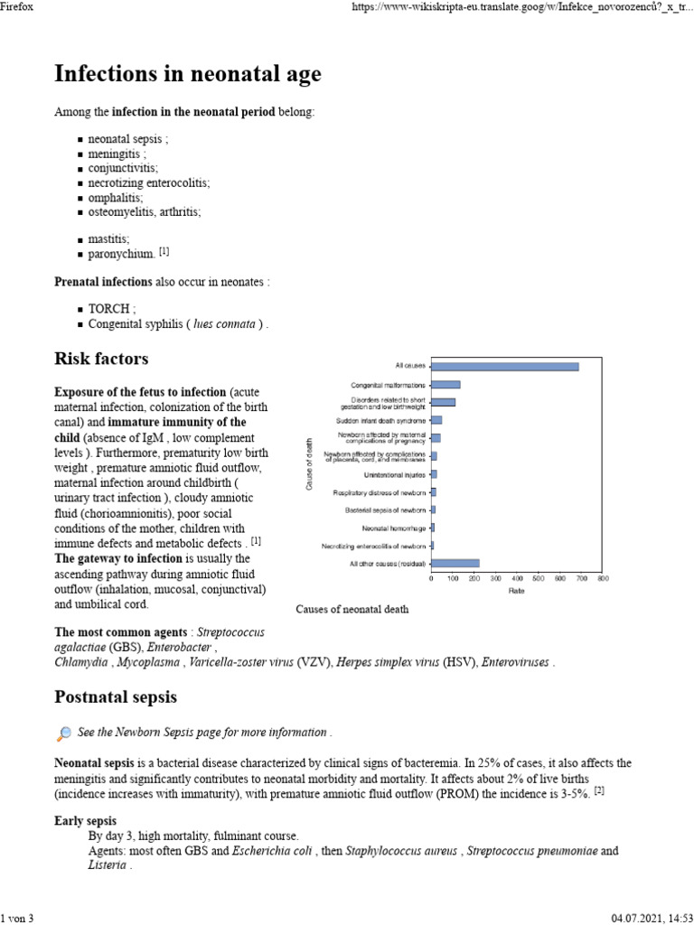 Neonatal Infections: Types and Treatments | PDF | Sepsis | Meningitis