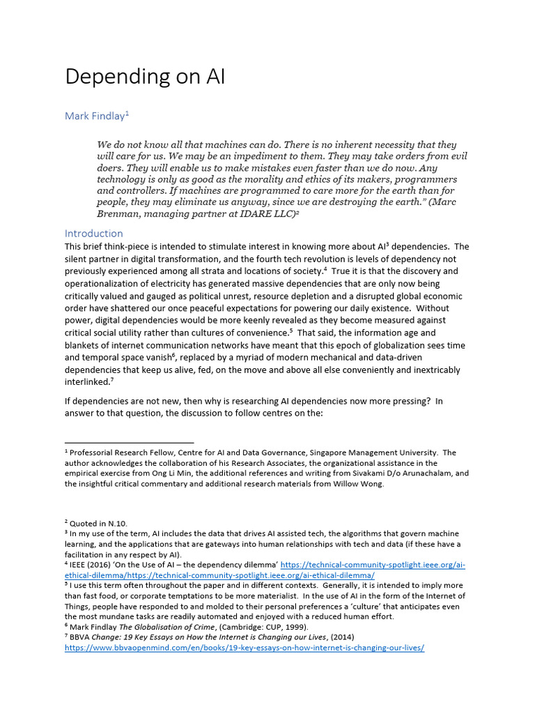 Understanding AI Dependencies and Risks | PDF | Artificial Intelligence ...