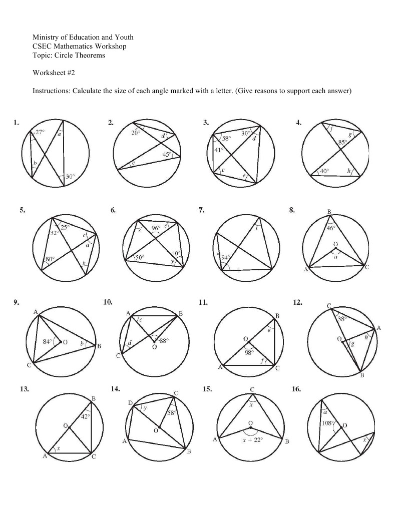 circle-theorem-worksheet-2