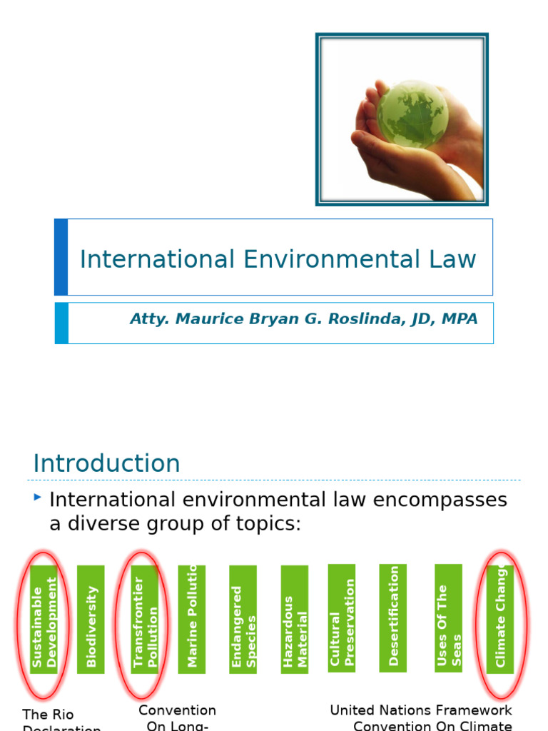 Overview of International Environmental Law | PDF | Climate Change ...