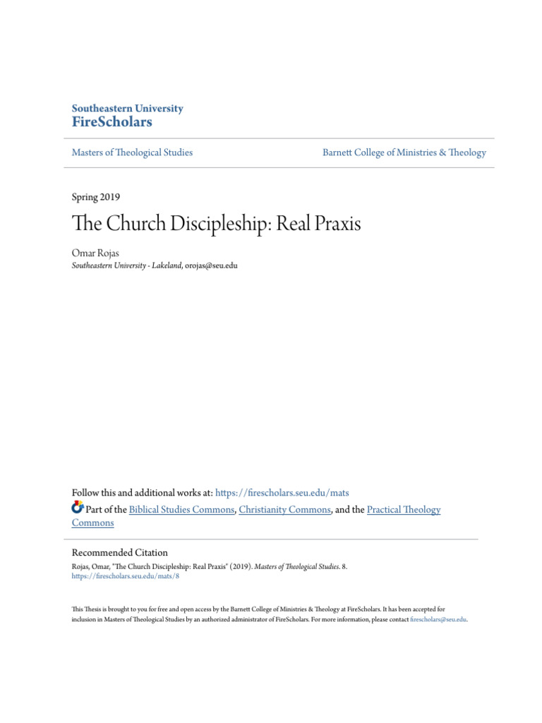 Effective Discipleship in the Church | PDF | Disciple (Christianity ...
