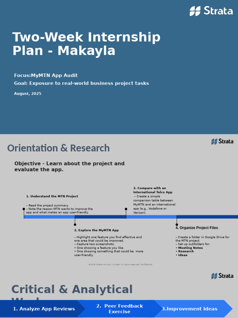 Two Week Internship Plan | PDF | Usability | Cognitive Science
