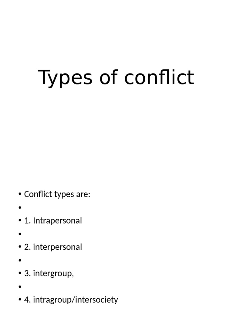 Understanding Types of Conflict | PDF | Interpersonal Relationships ...