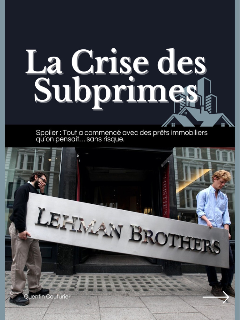 Crise des subprimes : causes et conséquences | PDF