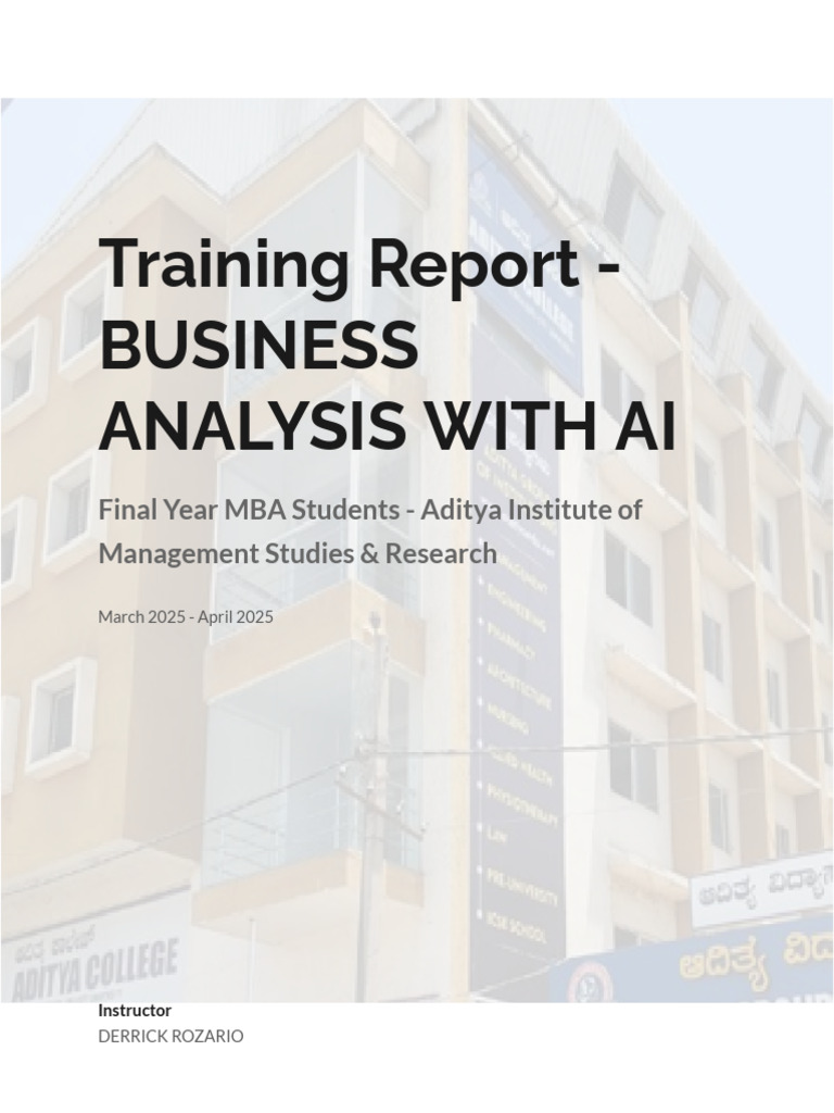 Business Analysis Training with AI | PDF | Artificial Intelligence ...