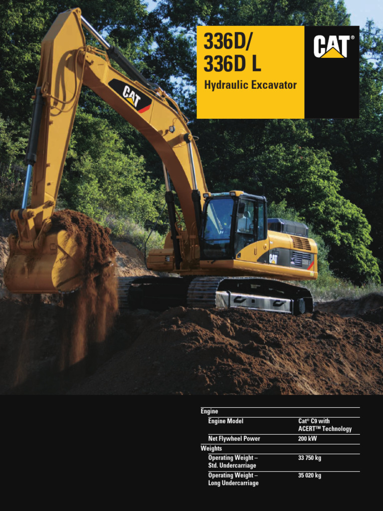 Cat 336D Hydraulic Excavator Overview | PDF | Engines | Horsepower