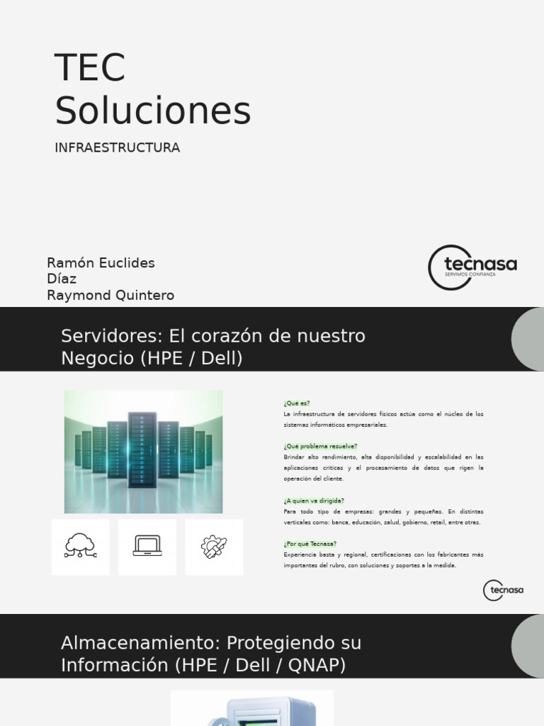 Soluciones de Infraestructura TI Empresarial | PDF | Computación en la ...