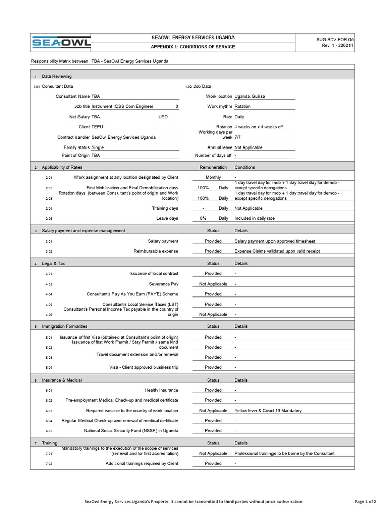 SUG - Appendix 1 - Instrument ICSS Commissioning Engineer | PDF ...