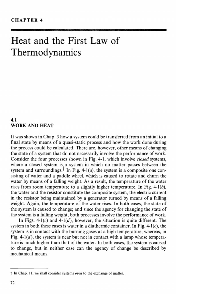 Heat and First Law of Thermodynamics | PDF