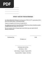 Download Surat Akuan Tidak Bekerja by Nadia Shazwani Shahrul Effendi SN92443909 doc pdf