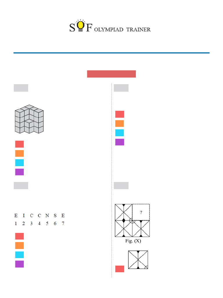 IMO Level 2 - Class 5 (2013-2014) - 5 | PDF | Mathematics