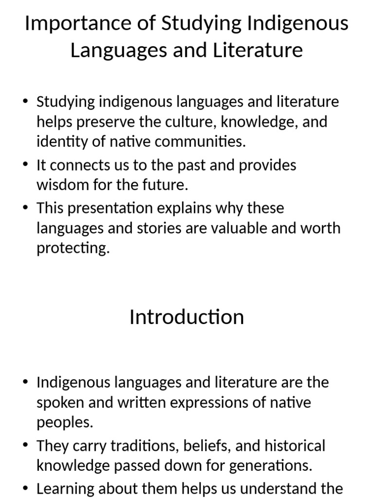 Preserving Indigenous Languages & Culture | PDF | Storytelling | Knowledge