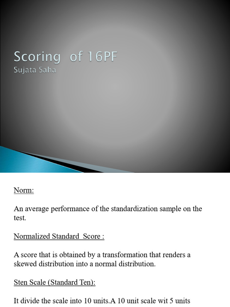 Converting Raw Scores to Sten Scores | PDF