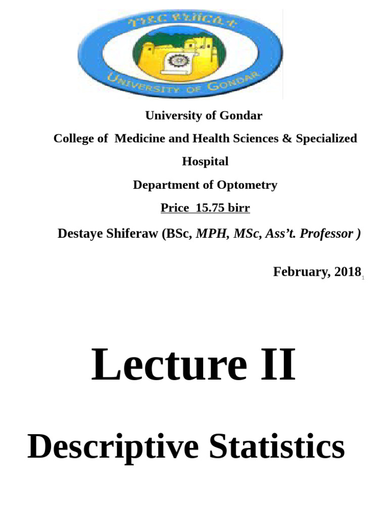Descriptive Statistics Overview and Methods | PDF | Mean | Histogram