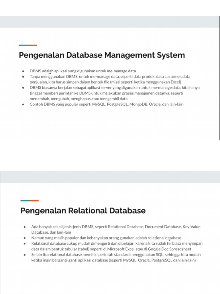 Bab 1.pengertian Database Dan SQL | PDF