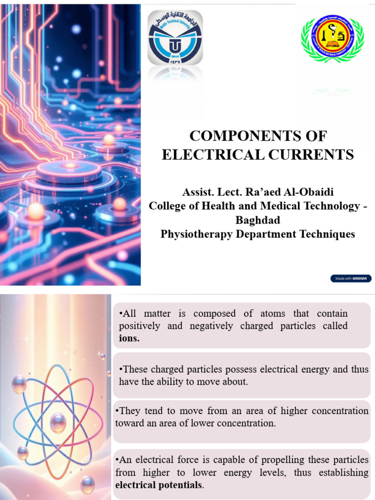Understanding Electrical Currents in Therapy | PDF | Electric Current ...