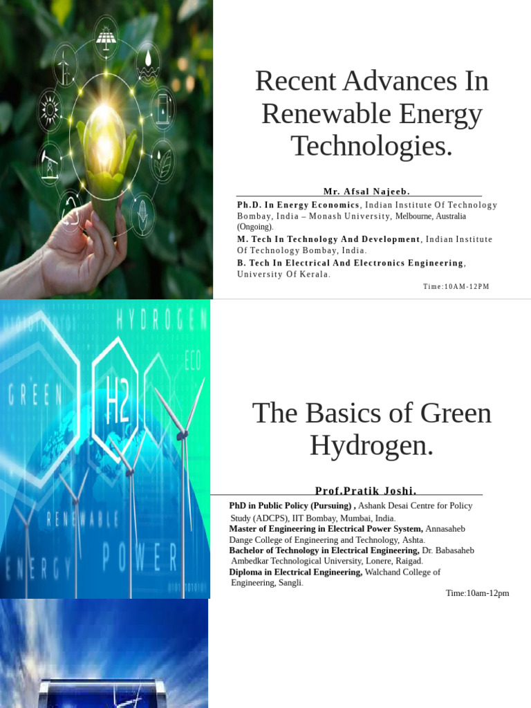 Advances in Renewable Energy Technologies | PDF | Sustainable Energy