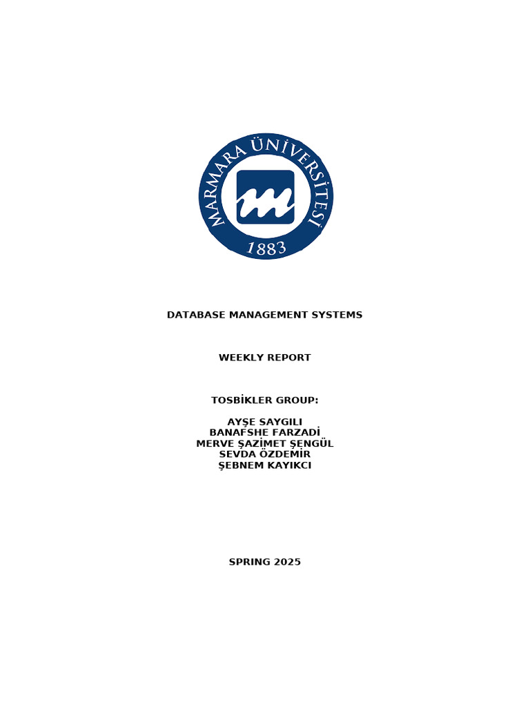 DBMS Weekly Report | PDF | Databases | Data Management