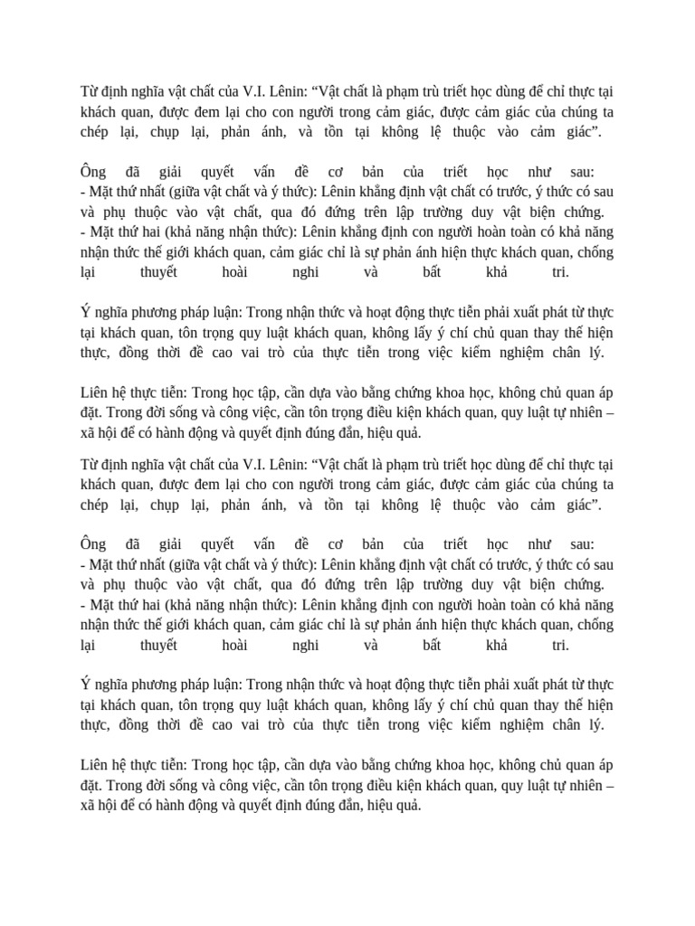 TraLoi TrietHoc | PDF
