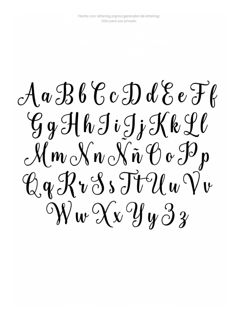 Generador de Lettering y Caligrafía | PDF