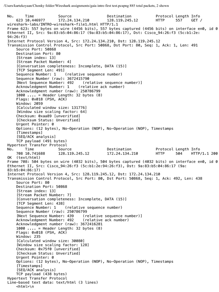 Wireshark HTTP Packet Analysis | PDF | Transmission Control Protocol ...