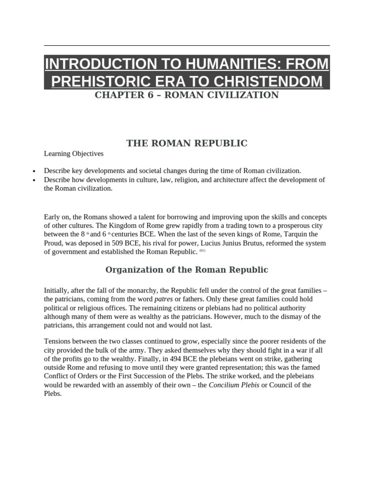 Roman Republic: Society and Art Overview | PDF | Augustus | Ancient Rome