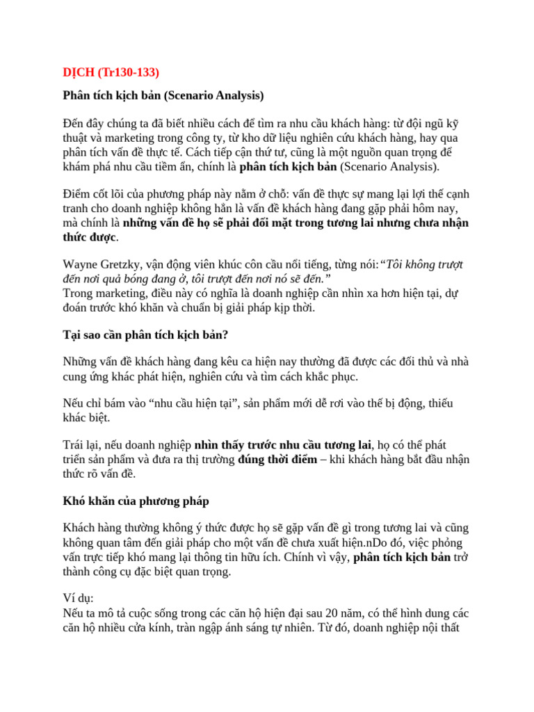 Scenario Analysis | PDF