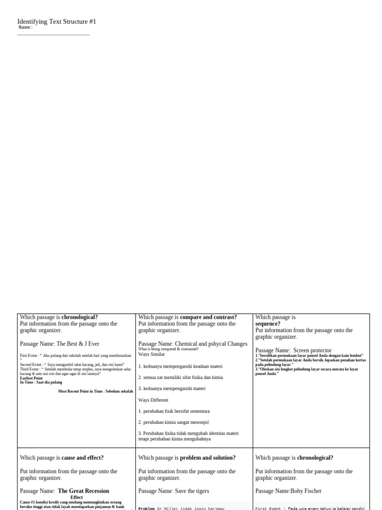 Identifying Text Structure 1 Maharani | PDF | Economic Bubble | Loans