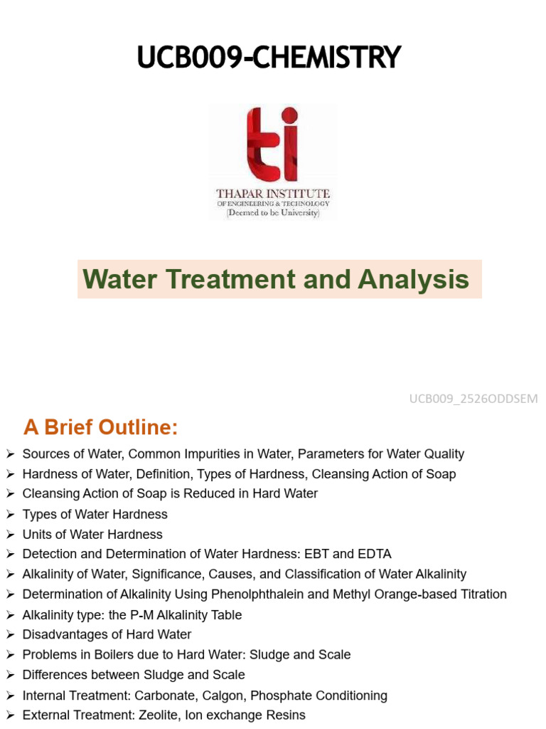 Water Quality: Hardness & Treatment Methods | PDF | Alkalinity | Water