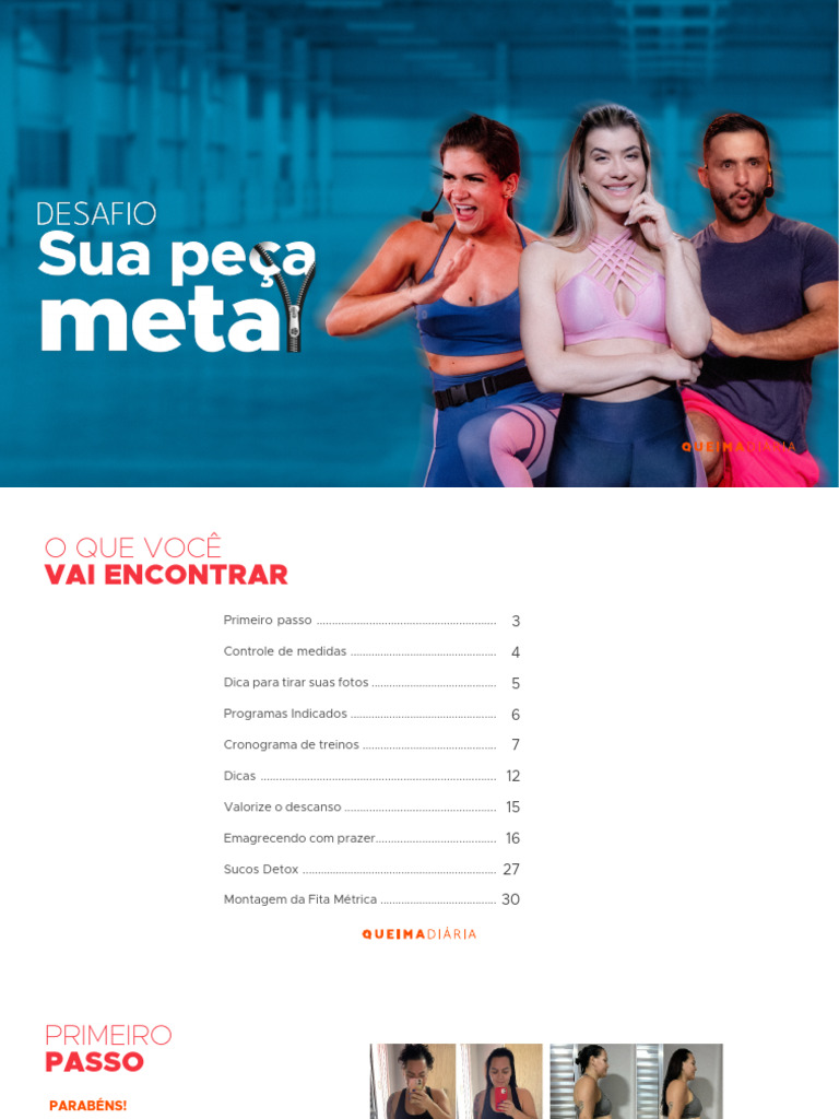 Guia+de+Emagrecimento+ +Peça+Meta+2025+ +Queima+Diária | PDF | Caldo | Chá