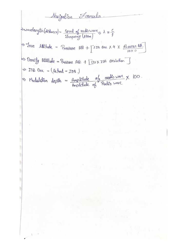 Navigation Formula Pdf