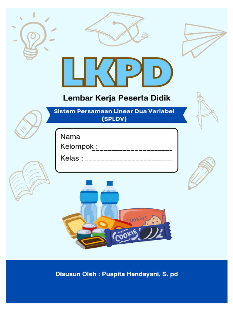 Sampul LKPD Menulis Dan Membaca Dokumen A4 Kuning Sederhana Ilustratif ...