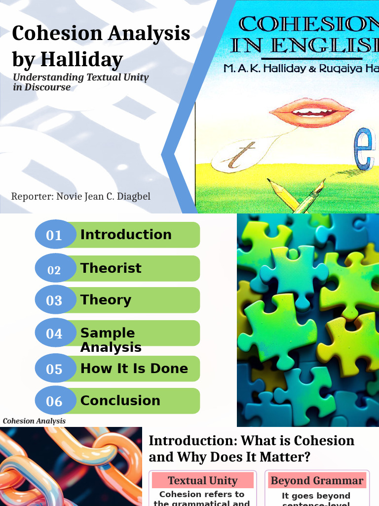 Hallidays Cohesion Analysis Report Diagbel | PDF | Linguistics | Grammar