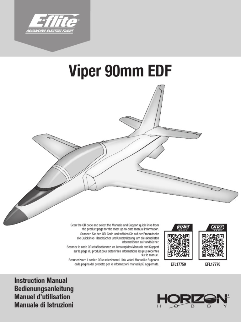 Viper 90mm EDF Instruction Manual | PDF | Flight Control Surfaces | Aileron