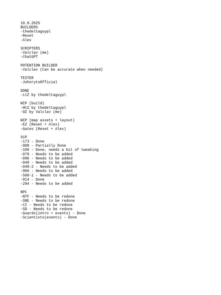 SCP Project Development Status Report | PDF