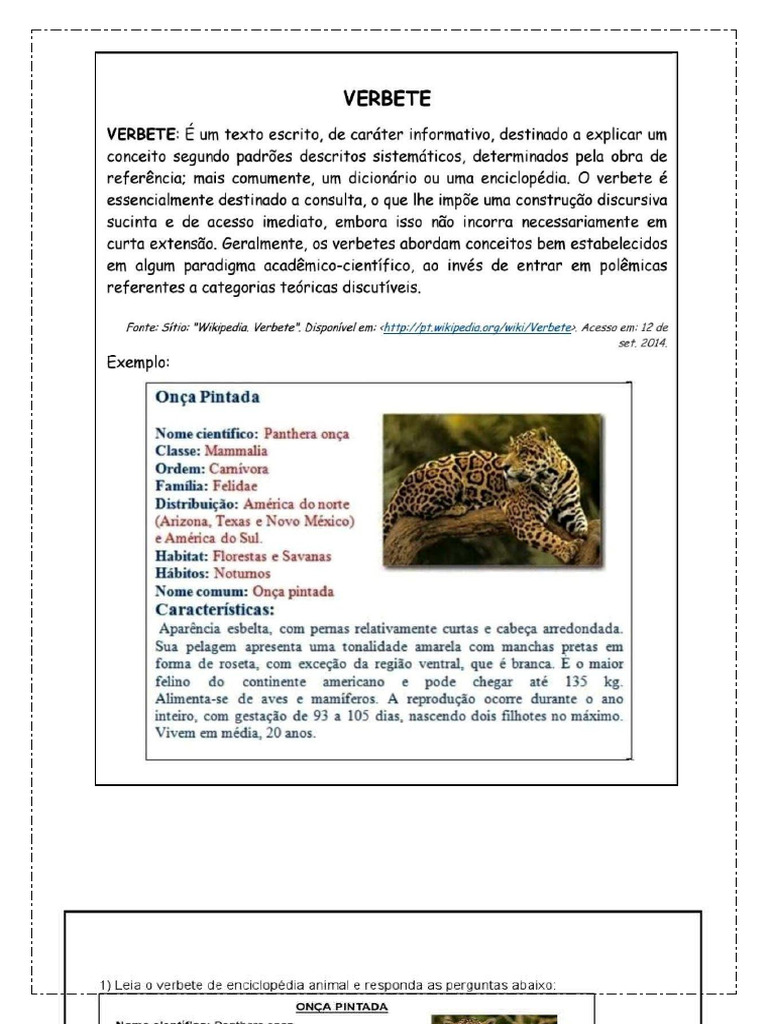 Verbetes de Enciclopédia e Dicionários | PDF | Palavra | Informação